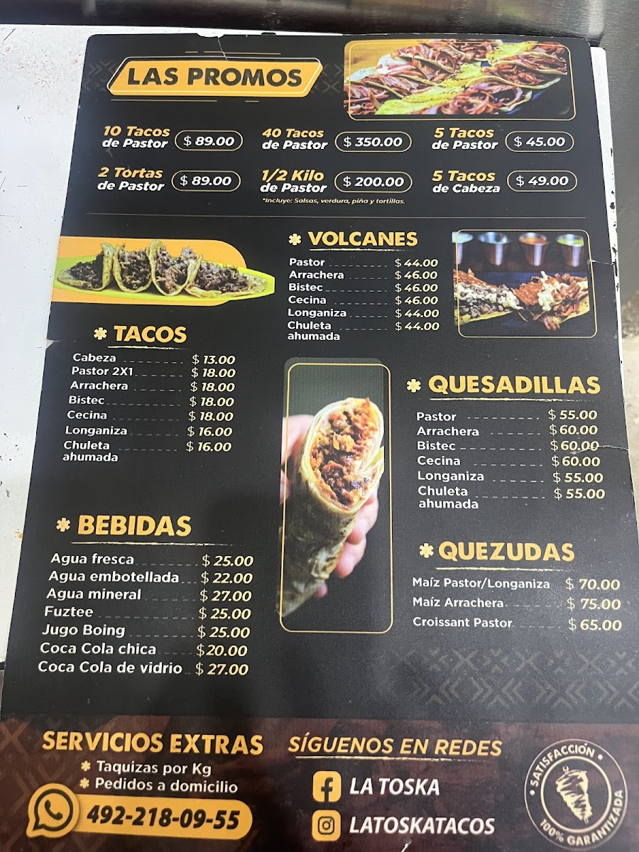 La Toska Menu - Image 1